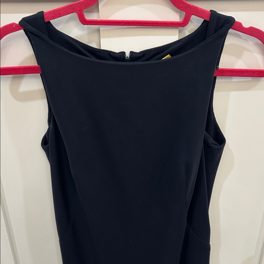MM Lafleur Navy Sleeveless Dress (Size 6)